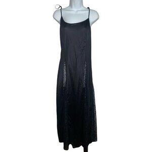 Sz.2X*Petra Fashions* Long Black Lacy Nightgown